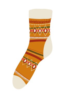 Mutlu noeller çorap vektör tasarımı