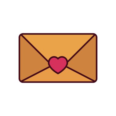 İzole edilmiş aşk kartı doldurma vektör tasarımı