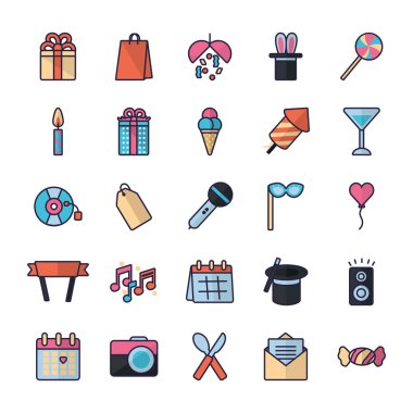 İzole edilmiş parti simgesi vektör tasarımı