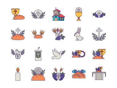 İzole edilmiş din simgesi doldurma vektör tasarımı