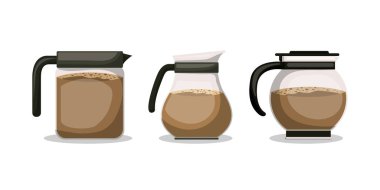 Tarz kahve demliği vektör tasarımı