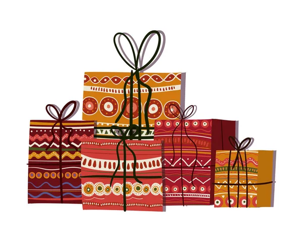 Feliz Navidad regalos vector de diseño — Vector de stock