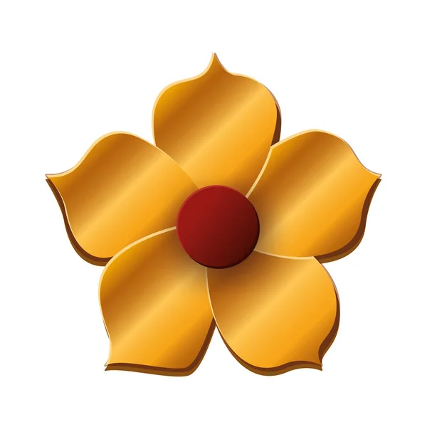 Isolated flower ornament vector design — Stock Vector