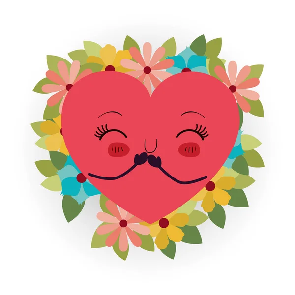 Happy Valentines srdce karikatura vektor design — Stockový vektor