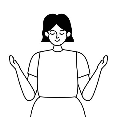 Avatar kadın kişi vektör tasarımı