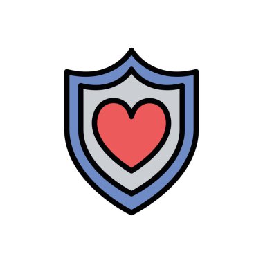 Ayrı kalp şekli doldurma vektör tasarımı