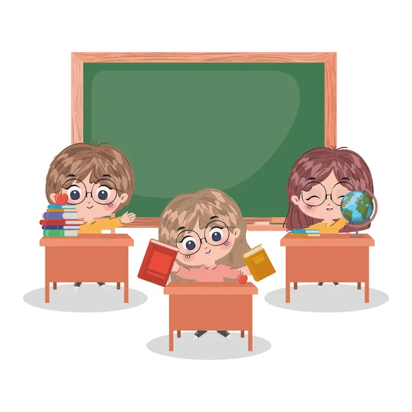 Školní děti karikatury vektorový design — Stockový vektor