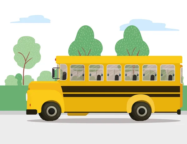 Projeto do vetor do ícone do ônibus escolar — Vetor de Stock