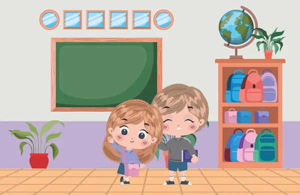 Шкільні дитячі мультфільми Векторний дизайн — стоковий вектор