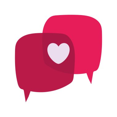 İzole kalp kabarcık vektör tasarımı