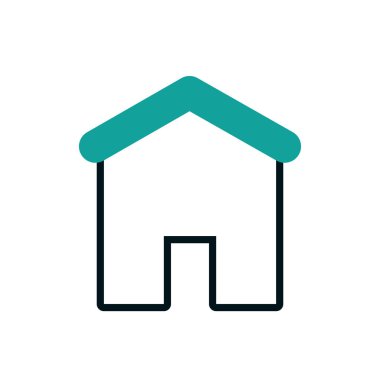 İzole edilmiş ev simgesi vektör tasarımı