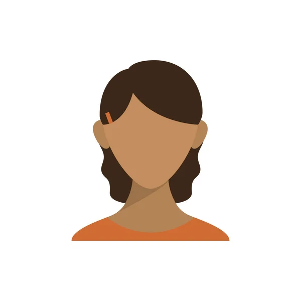 孤立的女性头矢量设计 — 图库矢量图片