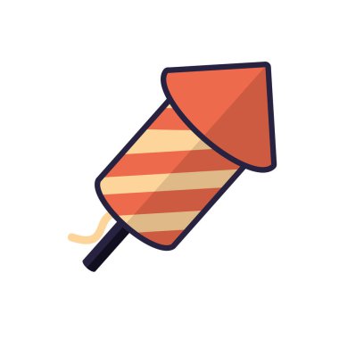 İzole edilmiş havai fişek vektör tasarımı