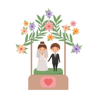 Gelin ve damat avatar tasarım çift