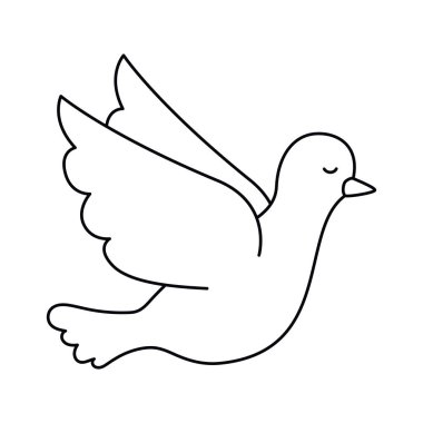 İzole güvercin kuş vektör tasarımı