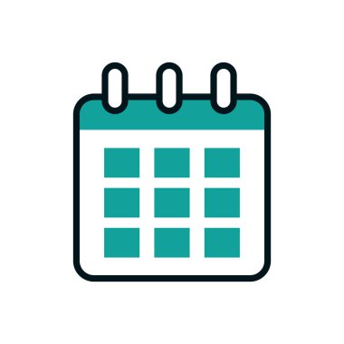 İzole takvim ikon vektör tasarımı