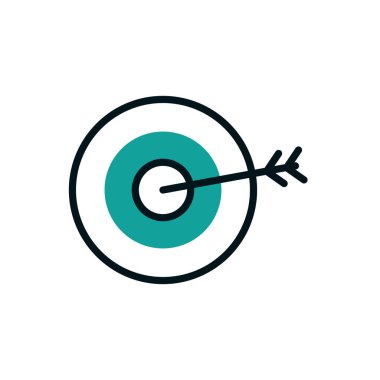 İzole edilmiş hedef ikon vektör tasarımı