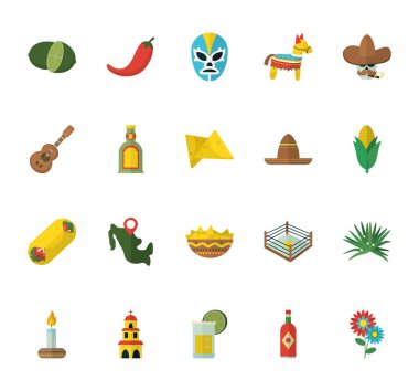 İzole edilmiş Meksika simgesi vektör dizaynı