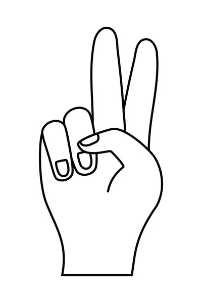Design de vetor de ícone de sinal de mão isolado —  Vetores de Stock