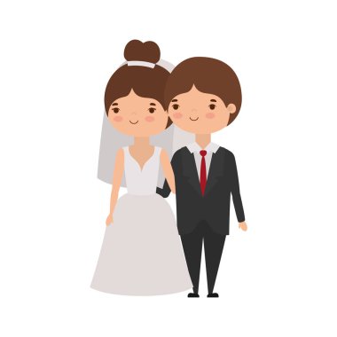 Gelin ve damat avatar tasarım çift
