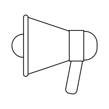 İzole edilmiş megafon ikon vektör tasarımı