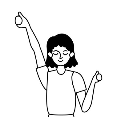 Avatar kadın kişi vektör tasarımı