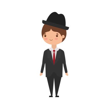 İzole edilmiş insan çizgi film vektör tasarımı