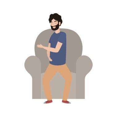 İnsan çizgi film çizimi vektör tasarımı