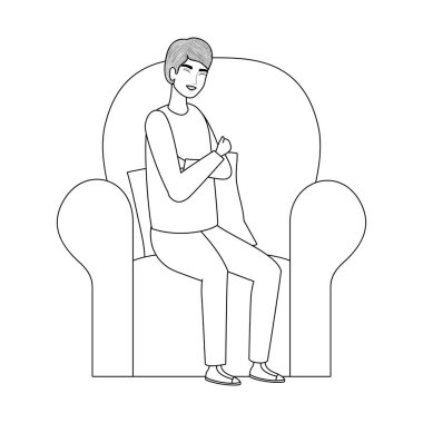 İnsan çizgi film çizimi vektör tasarımı