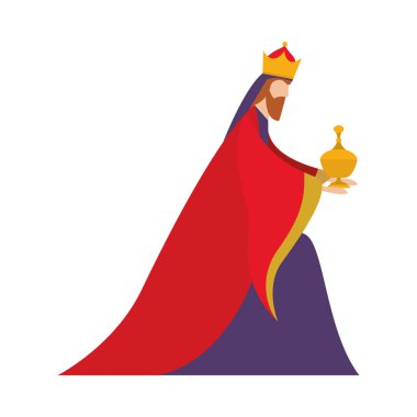 Mutlu Epifani Günü vektör tasarımı Caspar