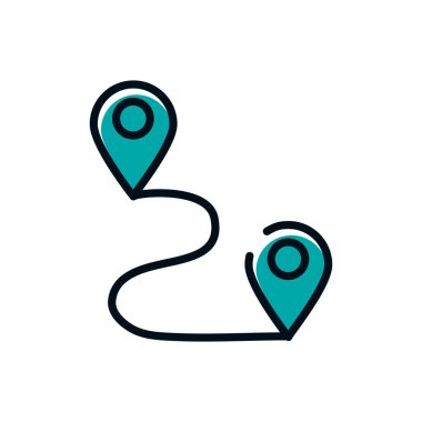 İzole GPS işaretli vektör tasarımı