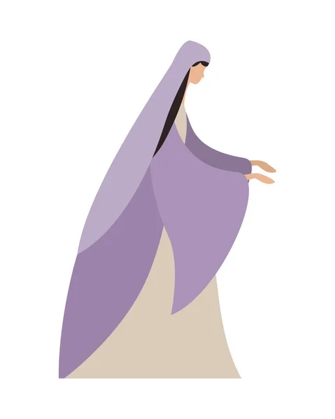 Virgin mary of happy epiphany day vector design — Stock Vector