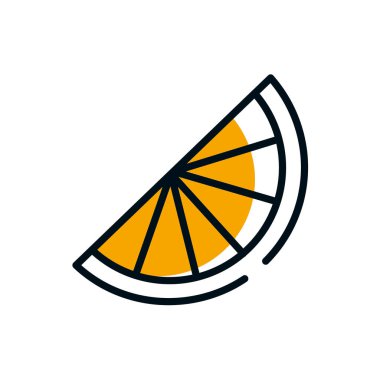 İzole portakal meyve vektör tasarımı