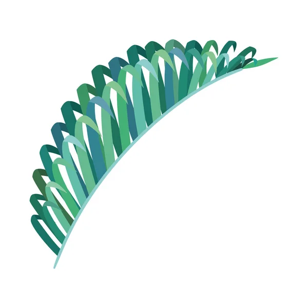 Conception isolée de vecteur de feuilles vert tropical — Image vectorielle