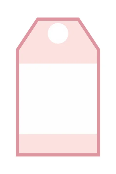 Geïsoleerde roze label pictogram vector ontwerp — Stockvector
