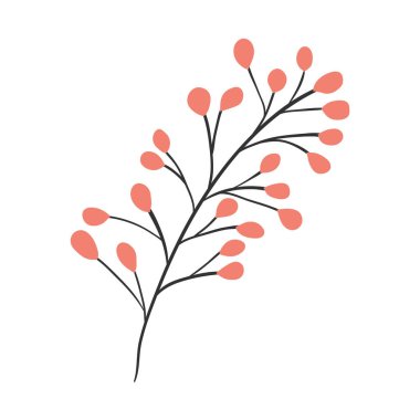 İzole edilmiş yaprak bitki vektör tasarımı