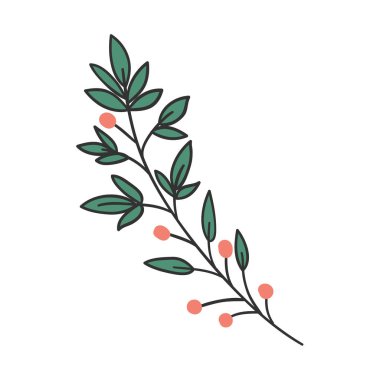 İzole edilmiş yaprak bitki vektör tasarımı