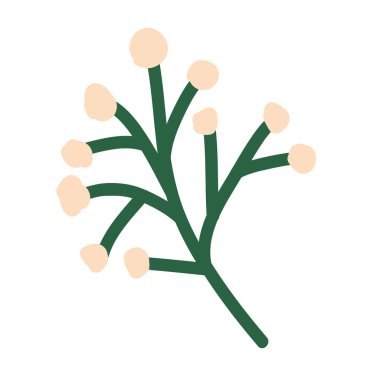 İzole edilmiş yeşil yaprak ikon vektör tasarımı