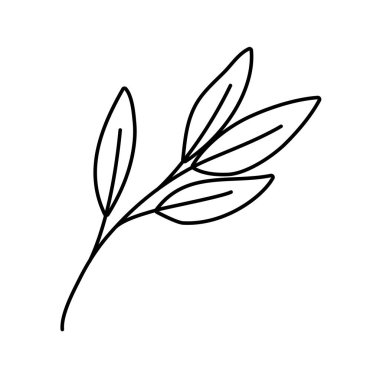 İzole edilmiş yaprak ikonu vektör tasarımı