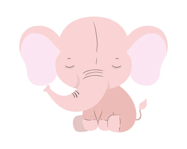 Geïsoleerd schattig olifant cartoon vector ontwerp — Stockvector