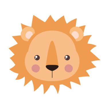 Sevimli aslan vektör tasarım karikatür