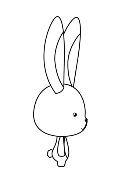 Conception vectorielle de dessin animé lapin mignon — Image vectorielle