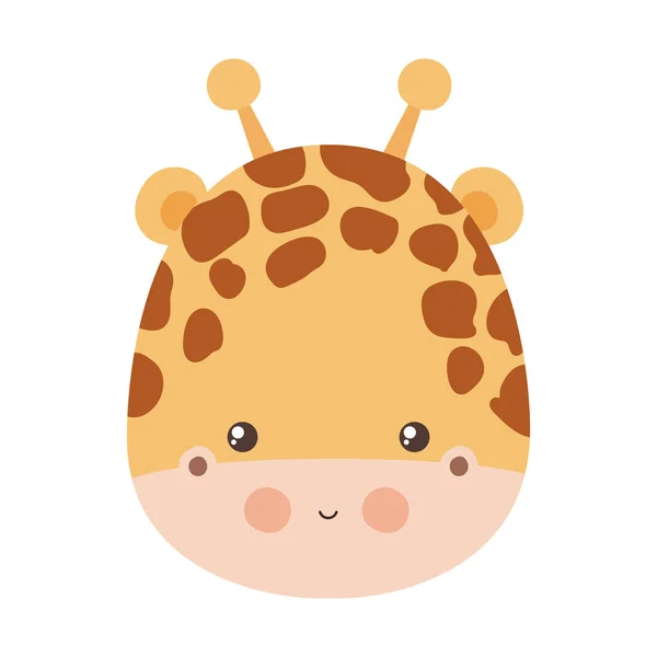可爱的长颈鹿卡通矢量设计 — 图库矢量图片