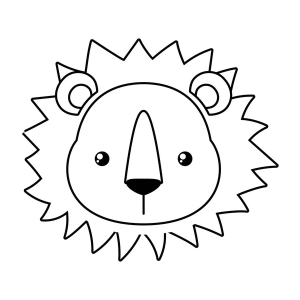 귀여운 사자 만화 벡터 디자인 — 스톡 벡터