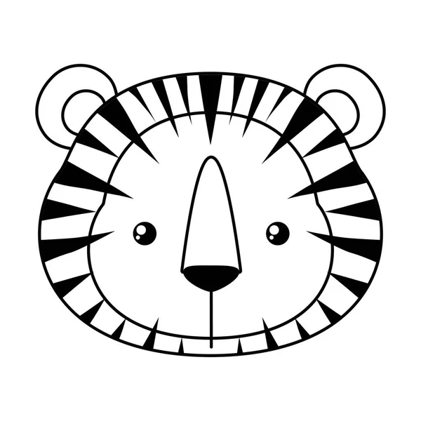 Lindo diseño de vectores de dibujos animados tigre — Vector de stock