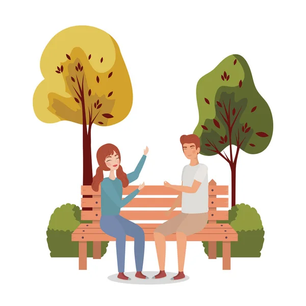 Pareja de mujer y hombre dibujo vector diseño — Vector de stock