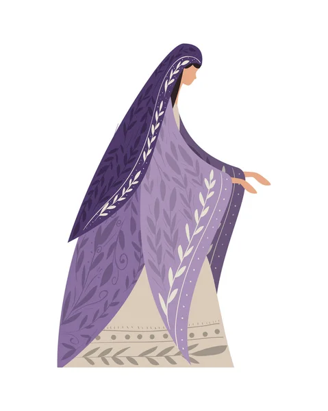 Virgen María de feliz epifanía diseño vectorial día — Vector de stock