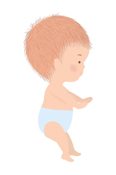 带尿布病媒设计的可爱男婴 — 图库矢量图片