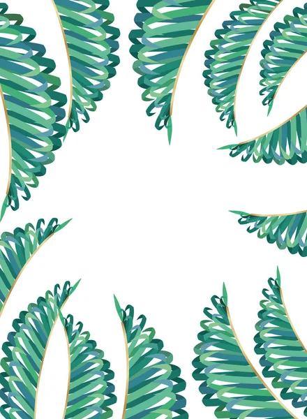Изолированный вектор тропических зеленых листьев — стоковый вектор