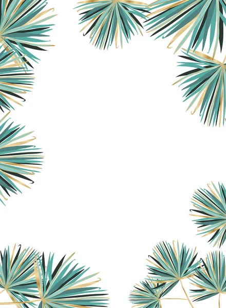 孤立的热带绿叶病媒设计 — 图库矢量图片